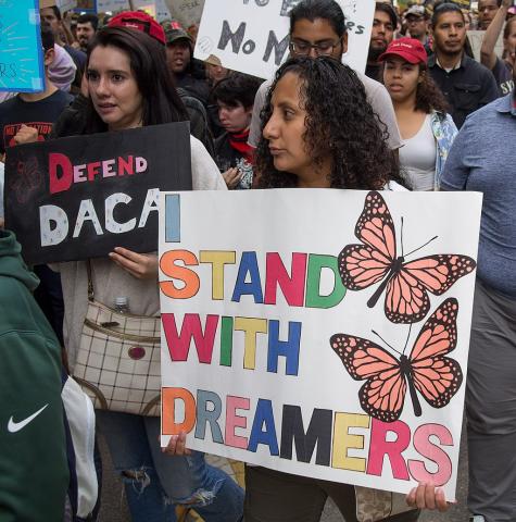Protesters rally in response to the Trump Administration's attempt to rescind DACA (Deferred Action For Childhood Arrivals). Protesters rally in response to the Trump Administration's attempt to rescind DACA (Deferred Action For Childhood Arrivals).