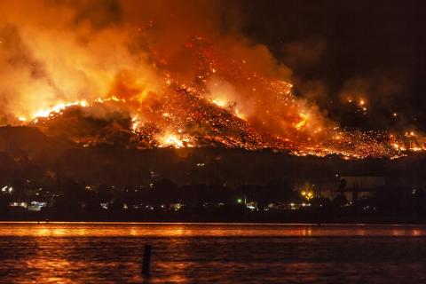 Wildfire near Lake Elsinore, California (Photo by By Kevin Key) Wildfire near Lake Elsinore, California (Photo by By Kevin Key)