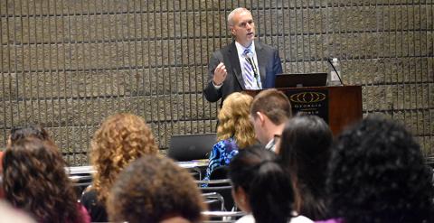 chris-sparcc-at-apha.jpg Kresge Health Program Deputy Director Chris Kabel speaks about SPARCC at APHA