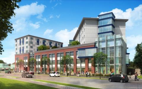 conwaycenter-1.jpg This rendering shows what the finished Conway Center in Washington, D.C., will look like. The $90-million Center broke ground this summer and received $34 million through the Healthy Futures Fund. It will include 202 apartments for low-income residents and a state-of-the-art health center that will serve more than 15,000 patients a year. It also includes an on-site job-training center, as well as shops, offices and green space.