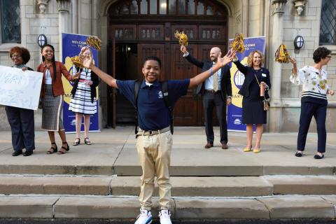 Enthusiastic opening day at The School at Marygrove Enthusiastic opening day at Marygrove School