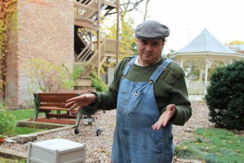 john_ellis_wants_to_see_sunflowers_planted_with_the_funds_from_the_norfolk_southern_agreement._photo_by_kari_lydersen.jpg Man gardening speaks about his bronchitis
