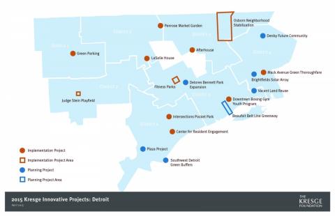 Kresge Innovative Projects: Detroit map Kresge Innovative Projects: Detroit map