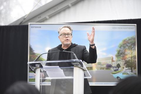 Architect Marlon Blackwell at Marygrove center groundbreaking Architect Marlon Blackwell at Marygrove center groundbreaking