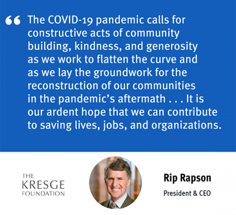 Rip Rapson quote on COVID-19 pandemic funding Rip Rapson quote on COVID-19 pandemic funding