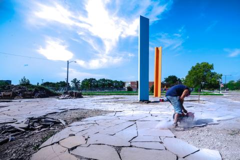 A 2015 Kresge Innovative Projects: Detroit grant supported Heritage Works’ creation of sculpture in a pocket park commemorating Martin Luther King Jr. and Rosa Parks A 2015 Kresge Innovative Projects: Detroit grant supported Heritage Works’ creation of sculpture in a pocket park commemorating Martin Luther King Jr. and Rosa Parks