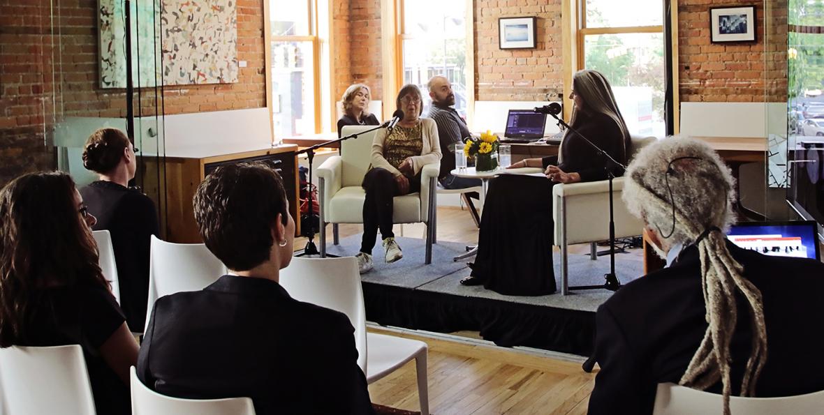 delisi-interviews-sinclair.jpg WDET host Ann Delisi interviews 2016 Kresge Eminent Artist Leni Sinclair.