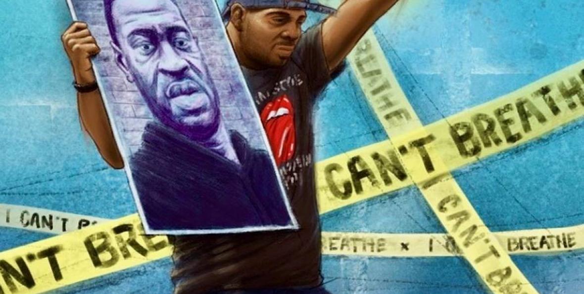 George Floyd poster created for march protesting police brutality George Floyd poster created for march protesting police brutality