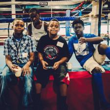 Picture of youth ringside at Detroit Youth Boxing Gym