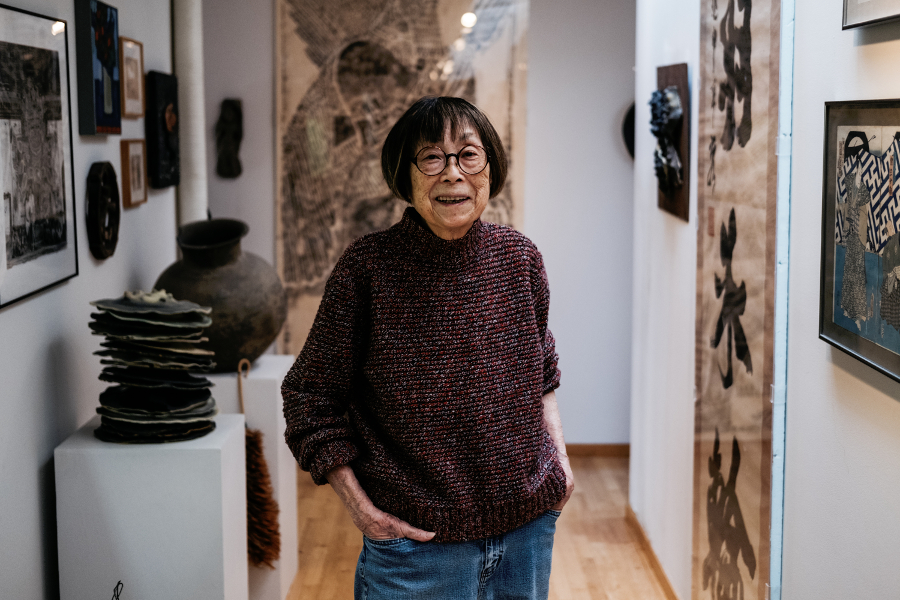 Marie Woo in her home in West Bloomfield. Marie Woo in a hallway of her West Bloomfield home