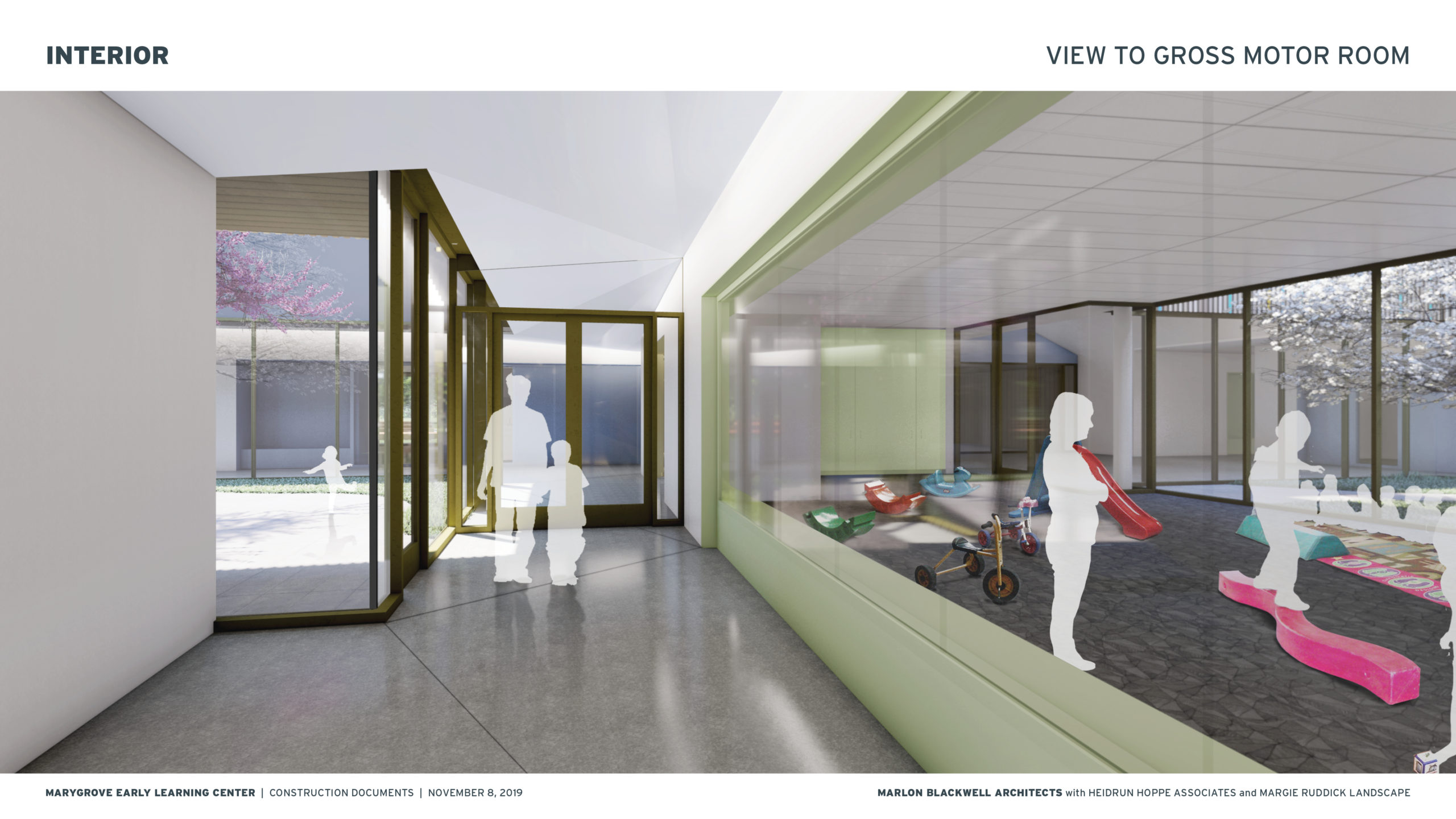 Interior rendering of Early Childhood Education center on Marygrove campus
