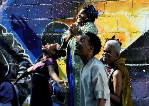 Sidewalk Festival of the arts presents Black and Brown Theater. 