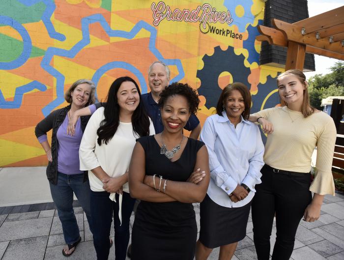 Sherita Smith of Grandmont Rosedale Development Corp. and her staff