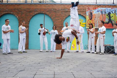 Youth capoeira performance funded on ioby.org.