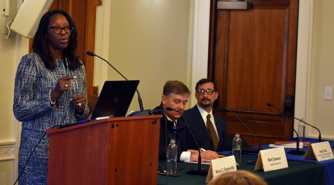 Environment Senior Program Officer Jalonne White-Newsome participates in the panel presentation on “Green Infrastructure: A Blueprint for Climate Resilient Communities."