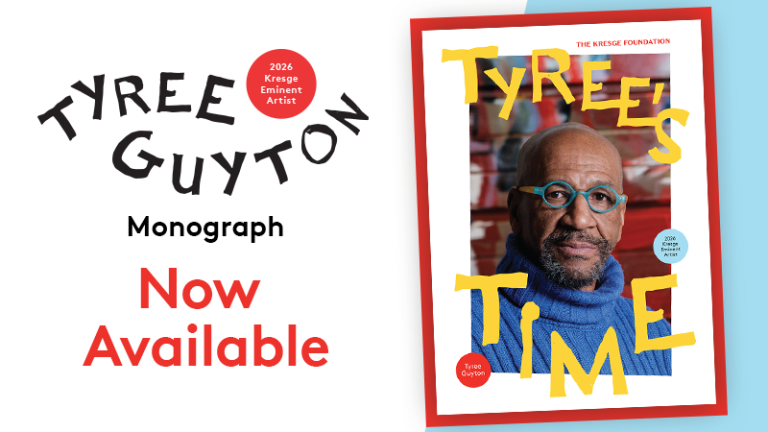 The cover of "Tyree's Time"; with text: Tyree Guyton monograph Now available
