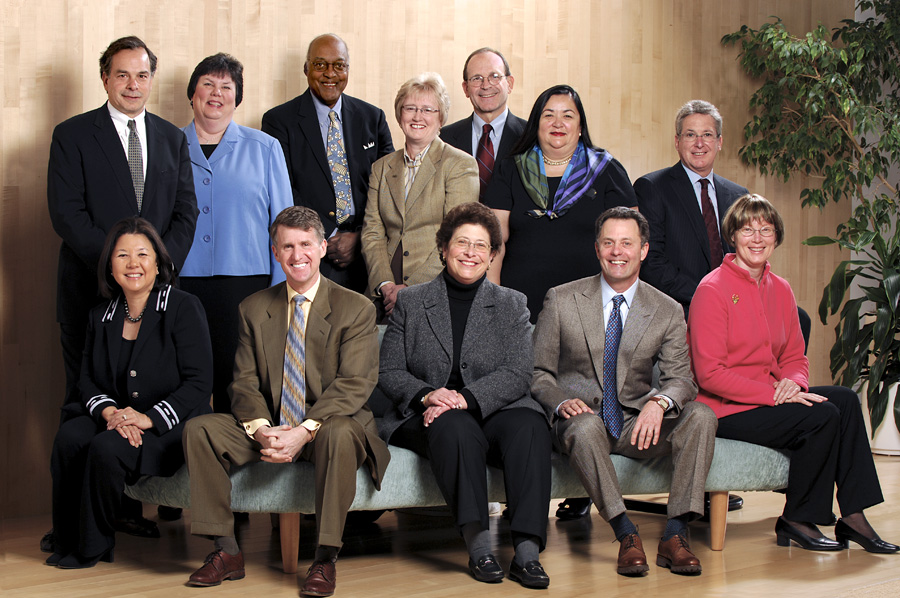 Robert Storey, third from left in back row, was the foundation’s first Black trustee, elected to the board in 1993. This picture shows the 2008 board members, including President and CEO Rip Rapson, front row, second from left.