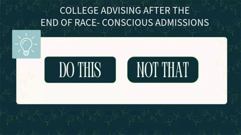 College advising after the end of race-conscious admissions