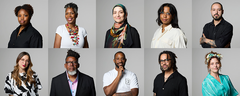 A grid of ten photos of Kresge Artist Fellows